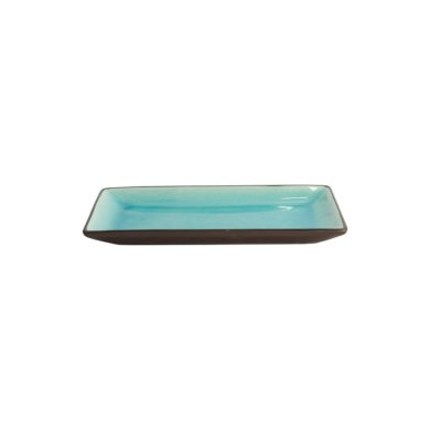 Sushi Plate Glassy Turquoise, 21.5 × 12.7 cm, Item No. 8167
