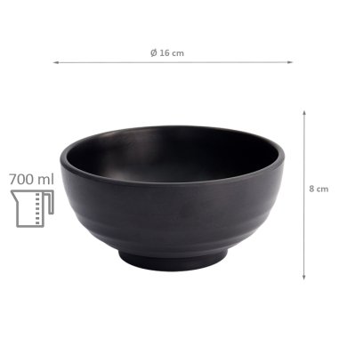Rice Bowl, Melamine, 700 ml, Item No. 8555