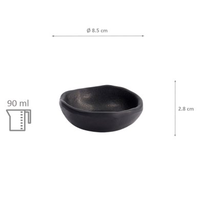 Saucenschale Schwarz, Melamin, 90 ml, Art.-Nr. 8563