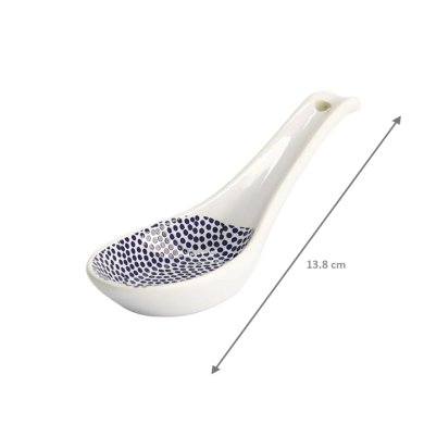 TDS, Soup Spoon, Nippon Blue, Dots, 13.8cm - Item No. 8769