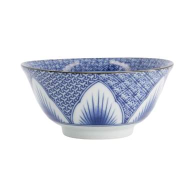 TDS, Bowl, Lily Flower Oriental HB, Mixed Bowls, Blue, Ø 14.8x6.8 cm 550ml - Item No: 8968