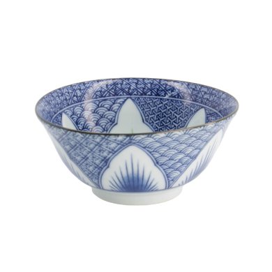 TDS, Bowl, Lily Flower Oriental HB, Mixed Bowls, Blue, Ø 14.8x6.8 cm 550ml - Item No: 8968