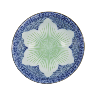 TDS, Bowl, Lily Flower Oriental HB, Mixed Bowls, Blue, Ø 14.8x6.8 cm 550ml - Item No: 8968