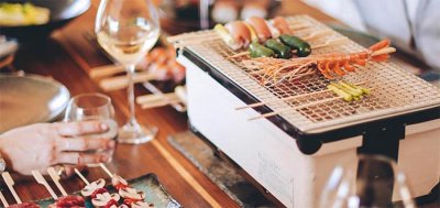 TDS, Konro Grill Diatomite incl. accessories, Kitchenware, 54x23x20 cm, item no. 16246