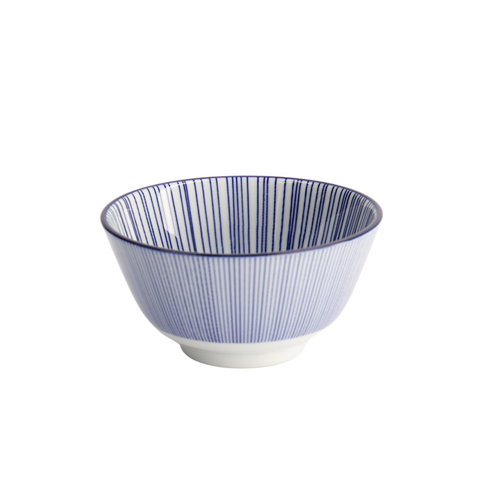 Tokyo Design Studio Crystal Set of 4 Bowls 12 cm Blue/White 