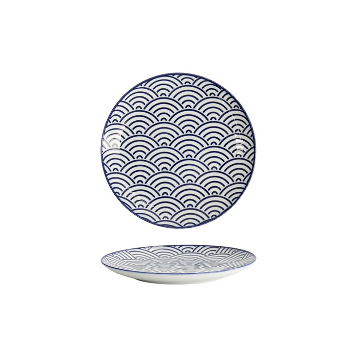 Teller Nippon Blue Waves, Porzellan, Ø 16 cm