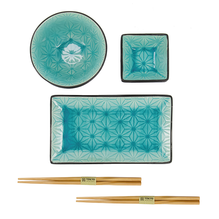 Sushi Glassy Turquoise - Japans Servies