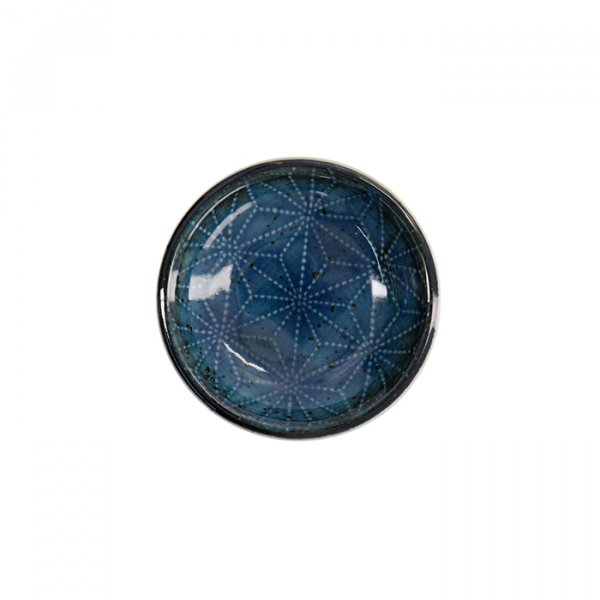 Sauce Dish Kamon Blue, Porcelain, &Oslash; 9.5 &times; 2 cm, Item No. 14357
