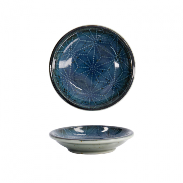 Sauce Dish Kamon Blue, Porcelain, &Oslash; 9.5 &times; 2 cm