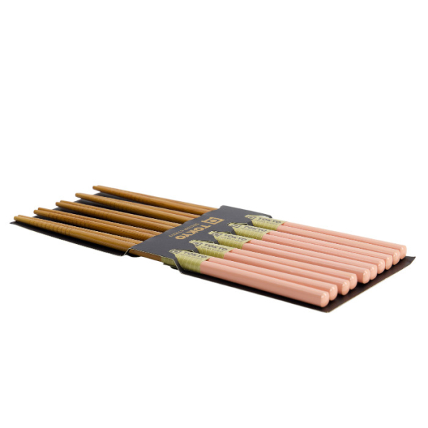 TDS, Chopstick Set of 5, Bamboo, Pink, Item No. 14456