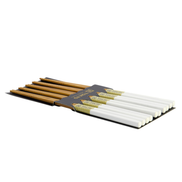 TDS, Chopstick Set, Bamboo White, 5 pair, Item No. 14458