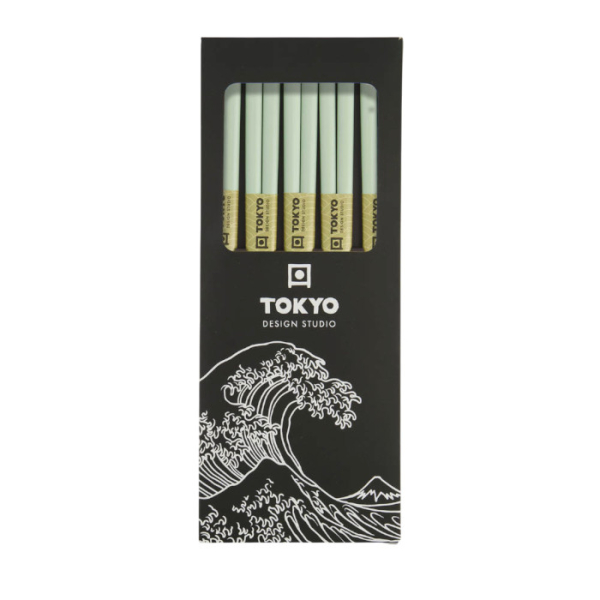 TDS, Chopstick Set, Bamboo Mint, 5 pair, Item No. 14460