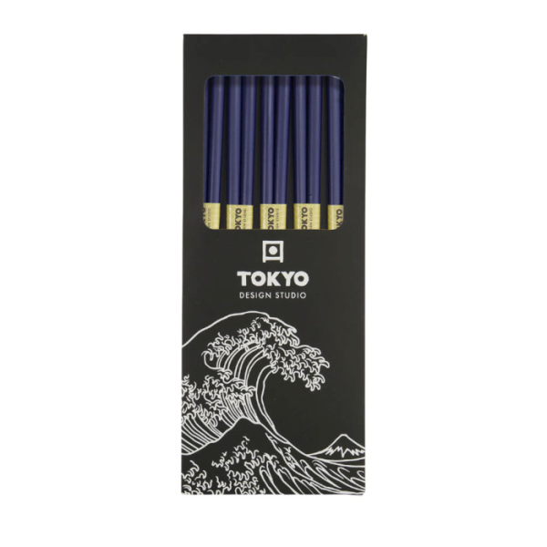 TDS, 5 Paar Essstäbchen, Bamboo Blau, Art.-Nr. 14462