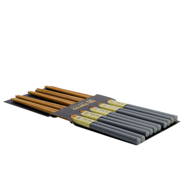 TDS, Chopstick Set, Bamboo Grey, 5 pair, Item No. 14463