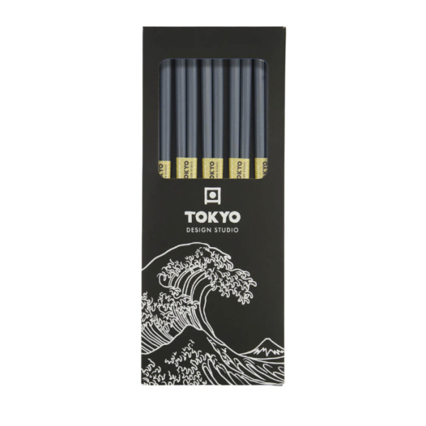 TDS, 5 Paar Essstäbchen, Bamboo Grau, Art.-Nr. 14463