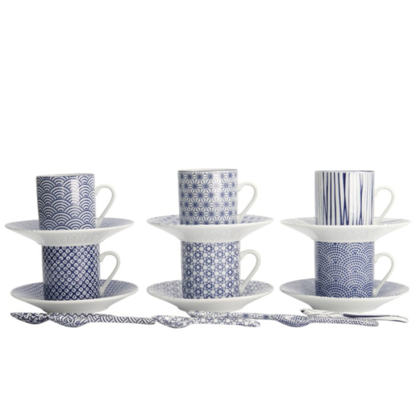 Espresso Set Nippon Blue, 18-piece, Porcelain, 80 ml, Item No. 14887