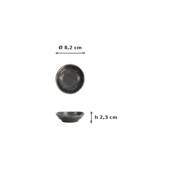 Sauce Bowl Onyx Noir, Stoneware, Ø 8.2 cm, Item No. 15530