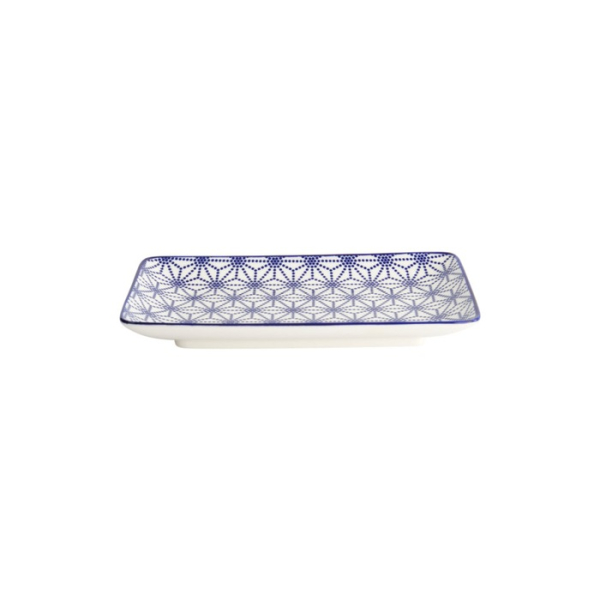 Sushi-Platte Nippon Blue Stars Weiß, Porzellan, 21 × 13,5 cm, Art.-Nr. 15610