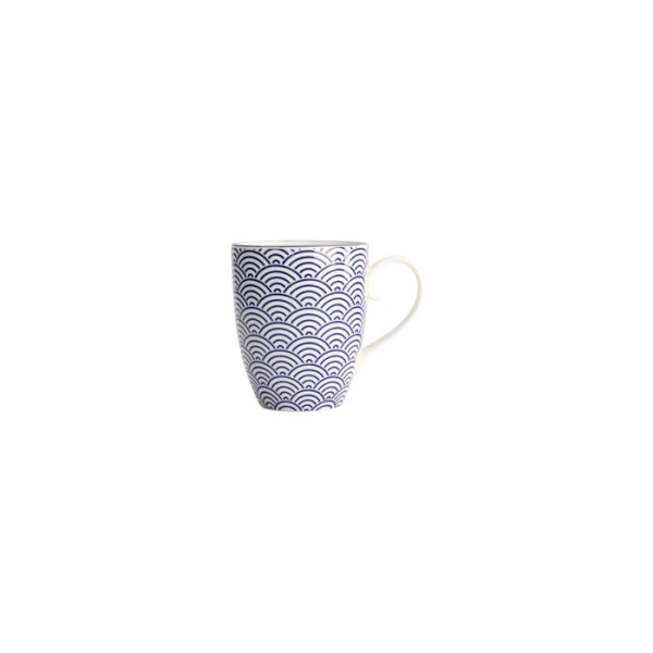 Mug Nippon Blue Waves Blue, White, Porcelain, 380 ml, Item No. 15622