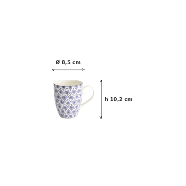Tasse Nippon Blue Stars Blau/Weiß, Porzellan, 380 ml, Art.-Nr. 15626