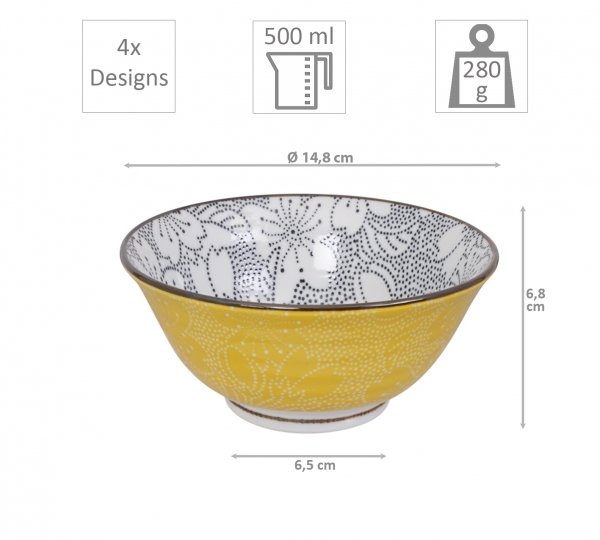 Mixed Bowls Sakura 4 Schalen Set bei Tokyo Design Studio (Bild 6 von 6)