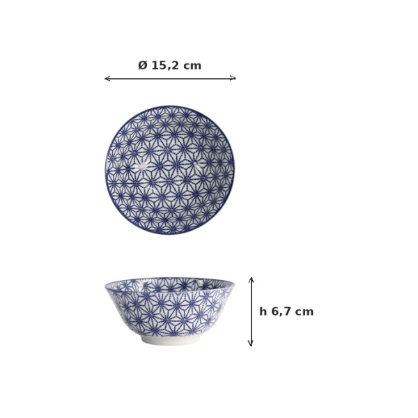 Tayo-Schale Nippon Blue Stars, Porzellan, 500 ml, Art.-Nr. 16011