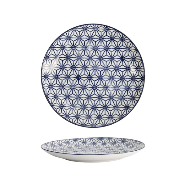 Plate Nippon Blue Stars, Porcelain, &Oslash; 20.6 cm
