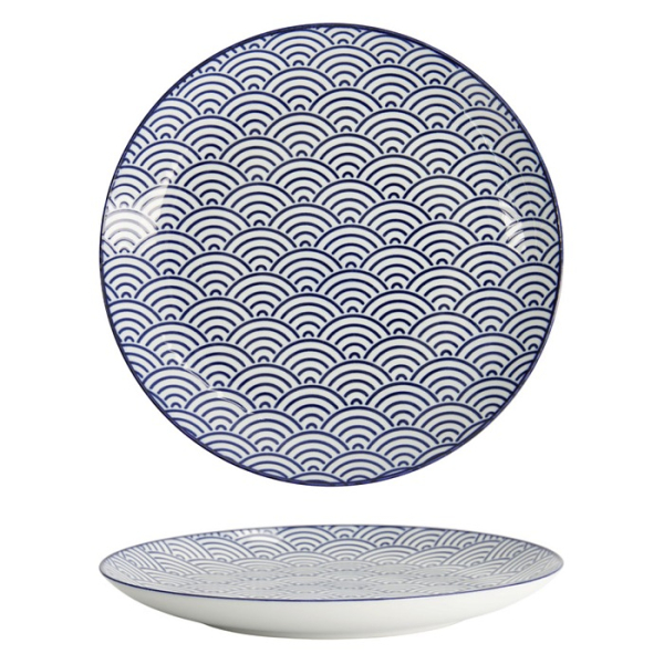 Teller Nippon Blue Waves, Porzellan, &Oslash; 25,7 cm