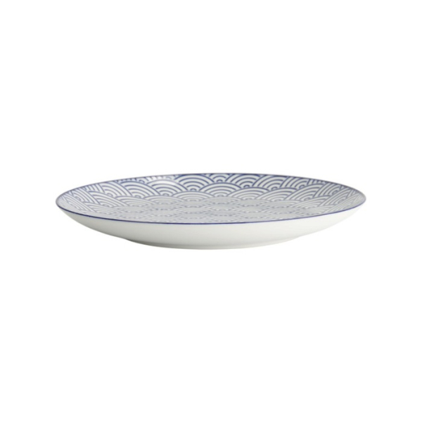 Plate Nippon Blue Waves, Porcelain, Ø 25.7 cm, Item No. 16024