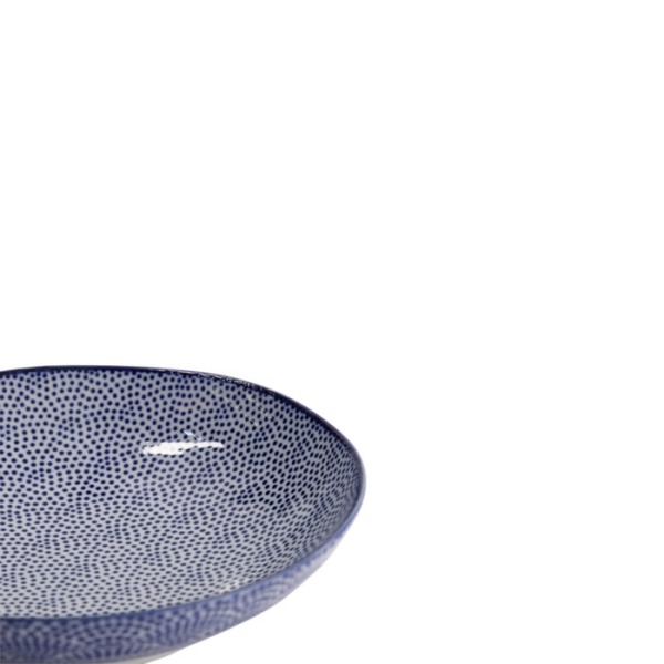 Pasta Plate Nippon Blue Dots, Porcelain, Ø 21 cm, Item No. 16028