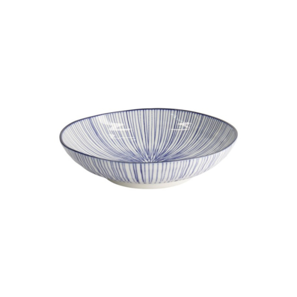 Pastateller Nippon Blue Lines, Porzellan, Ø 21 cm, Art.-Nr. 16030