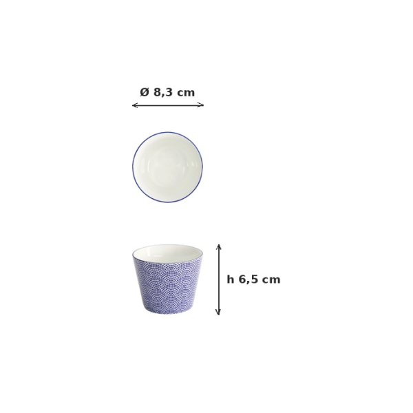 Tea Cup Nippon Blue Dots, Porcelain, 180 ml, Item No. 16034