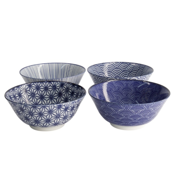 Tayo Bowl Set Nippon Blue, Porcelain, 500 ml, Item No. 16039