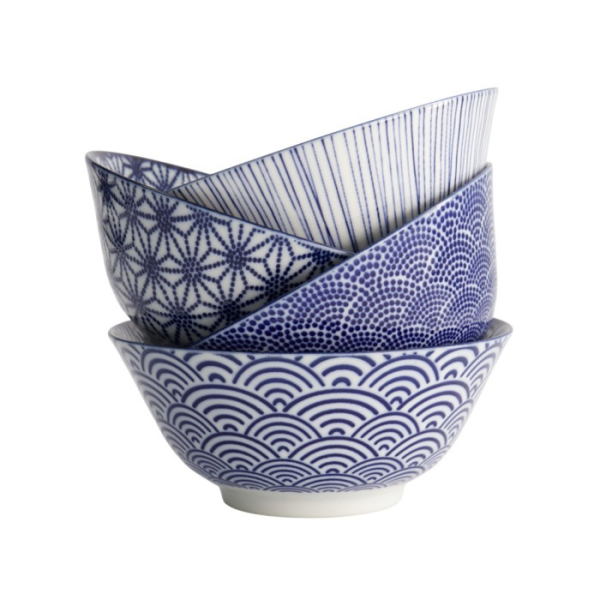 Tayo Bowl Set Nippon Blue, Porcelain, 500 ml, Item No. 16039