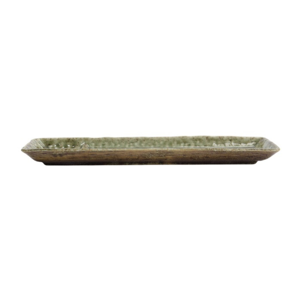 Servierplatte mit Fächern Mino Craft Yamasan Grün, Porzellan, 33,3 × 10,2 cm, Art.-Nr. 16304