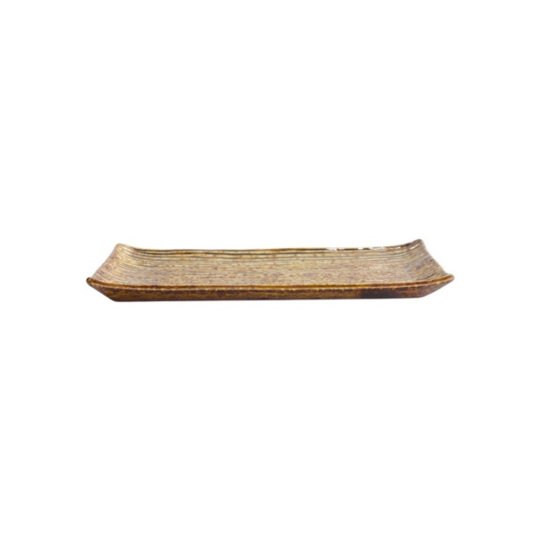 Sushi-Platte Mino Craft Braun, Porzellan, 23,8 × 15 cm, Art.-Nr. 16308