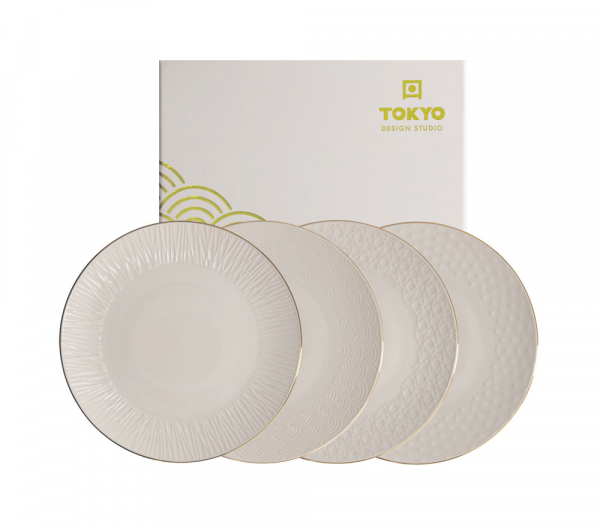 Nippon White 4 Teller Set bei Tokyo Design Studio (Bild 1 von 6)