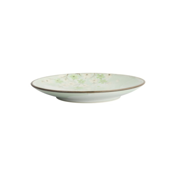 Plate Green Cosmos, Stoneware, Ø 22.7 cm, Item No. 16509