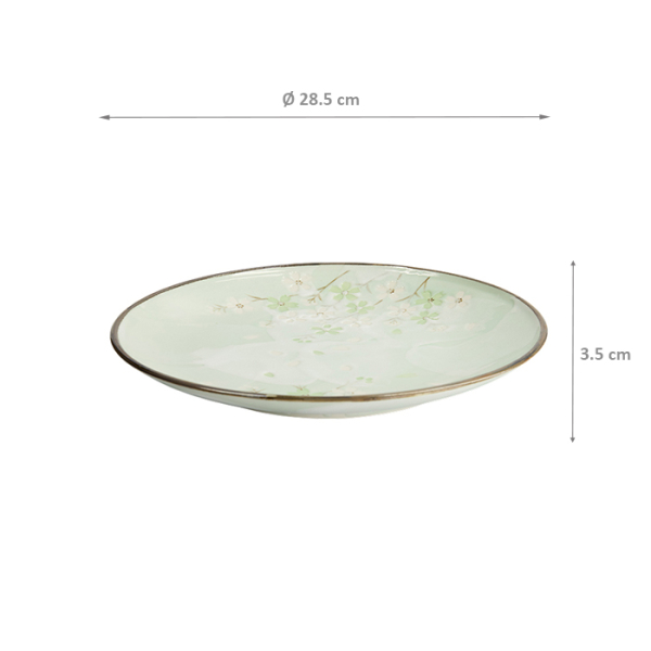 TDS, Plate, Green Cosmos, Ø 29x3.5cm, Item No. 16510