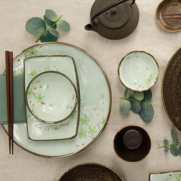 TDS, Plate, Green Cosmos, Ø 29x3.5cm, Item No. 16510