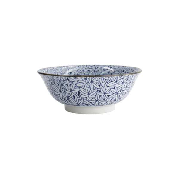 Ramen Bowl Hana Blue Mixed Bowls Momiji Maple, Porcelain, 1.2 l, Item No. 16540