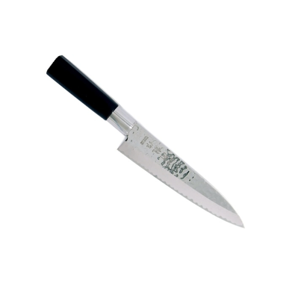 Gyuto-Messer (Fleischmesser) Sekiryu, Rostfreier Edelstahl, Gehämmert, Klinge 18 cm, Griff aus ABS-Kunststoff, Art.-Nr. 16604