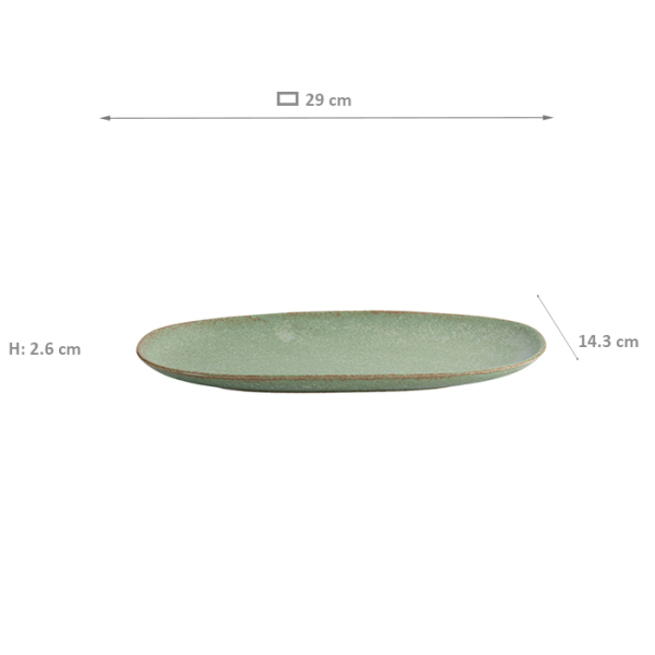 TDS, Platte, Vert Sauge, 28,5 cm x 14 cm, Art.-Nr. 16657