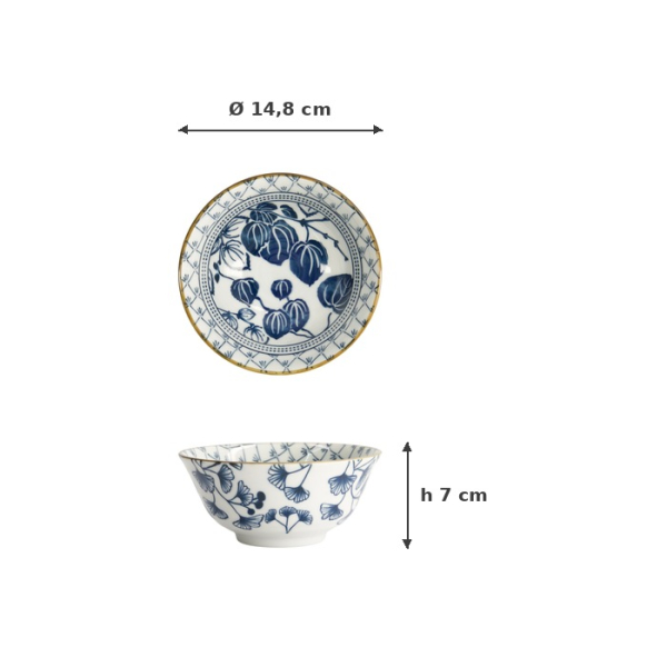 Rice Bowl Flora Japonica Ivy, Porcelain, 500 ml, Item No. 16704