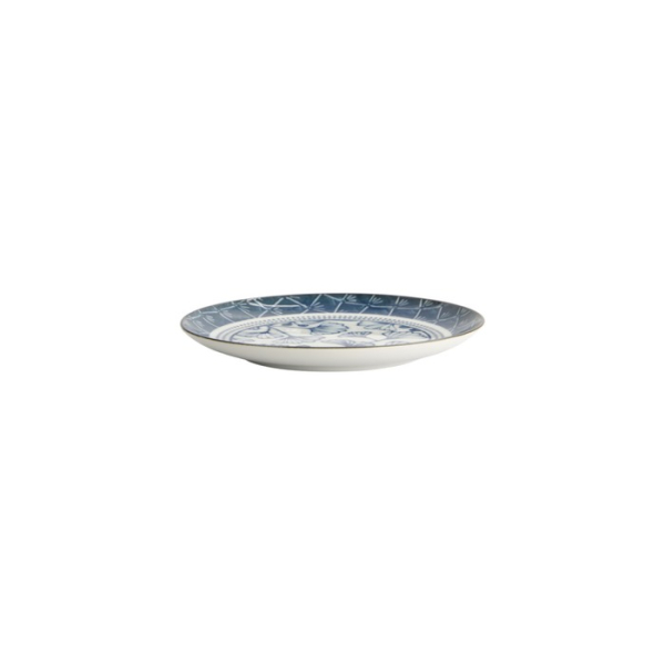 Plate Flora Japonica Gingko Blue, White, Porcelain, Ø 16 cm, Item No. 16847