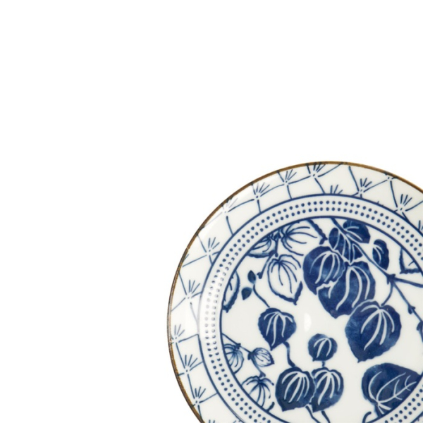 Plate Flora Japonica Ivy Blue, White, Porcelain, Ø 16 cm, Item No. 16848