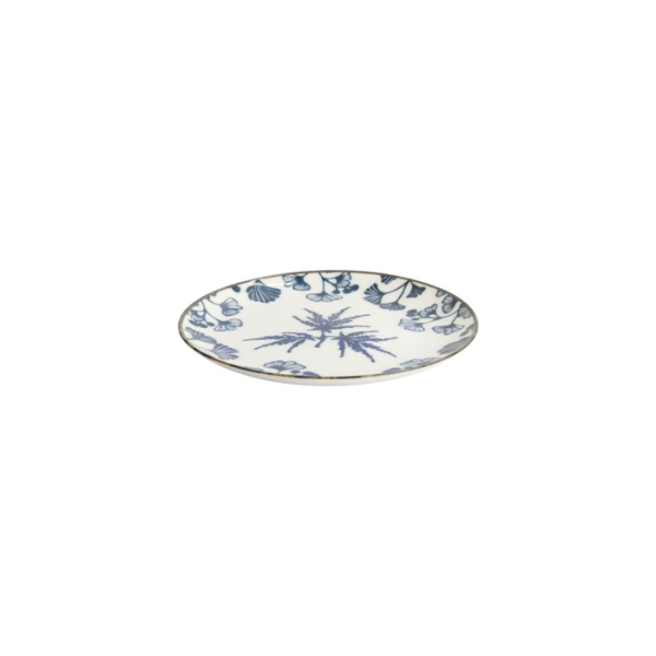 Plate Flora Japonica Maple Blue, White, Porcelain, Ø 16 cm, Item No. 16850