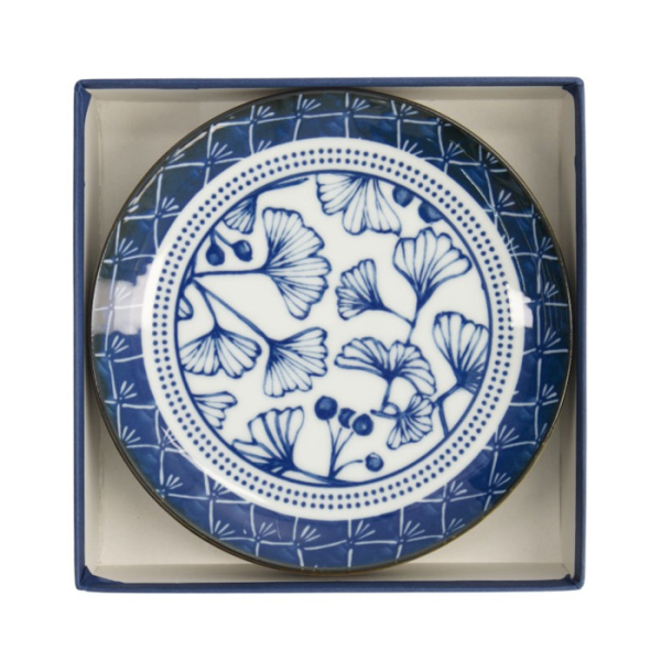 Plate Set Flora Japonica Blue, White in a gift box, 4pcs, Porcelain, Ø 16 cm, Item No. 16851