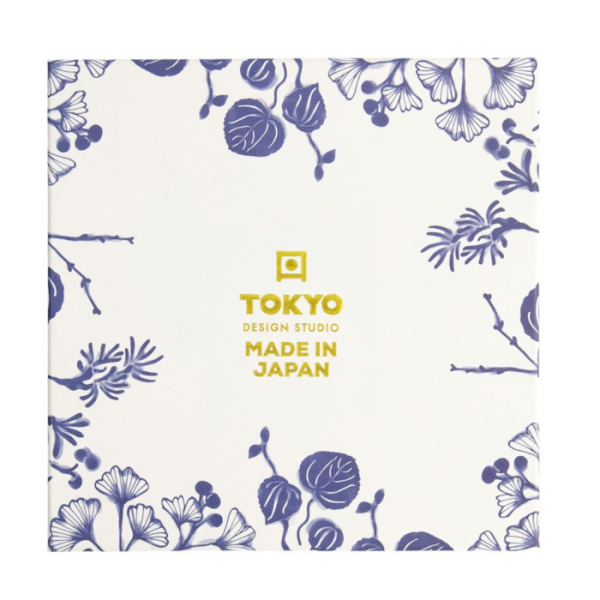Plate Set Flora Japonica Blue, White in a gift box, 4pcs, Porcelain, Ø 20.6 cm, Item No. 16852