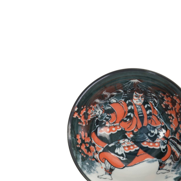 Reisschale Asakusa Kabuki Weiß/Rot/Schwarz, Porzellan, Ø 14,8 cm, 550 ml, Art.-Nr. 16856